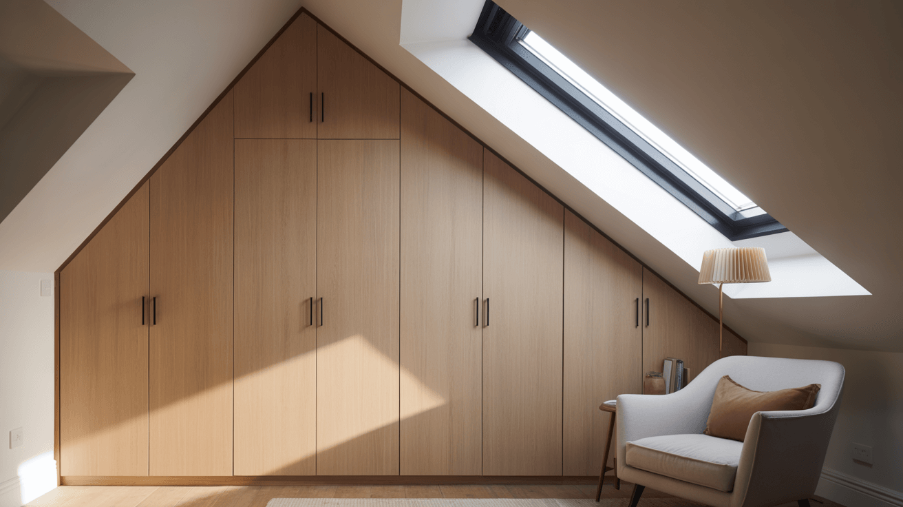 Custom wardrobe installed in a Bexleyheath loft conversion