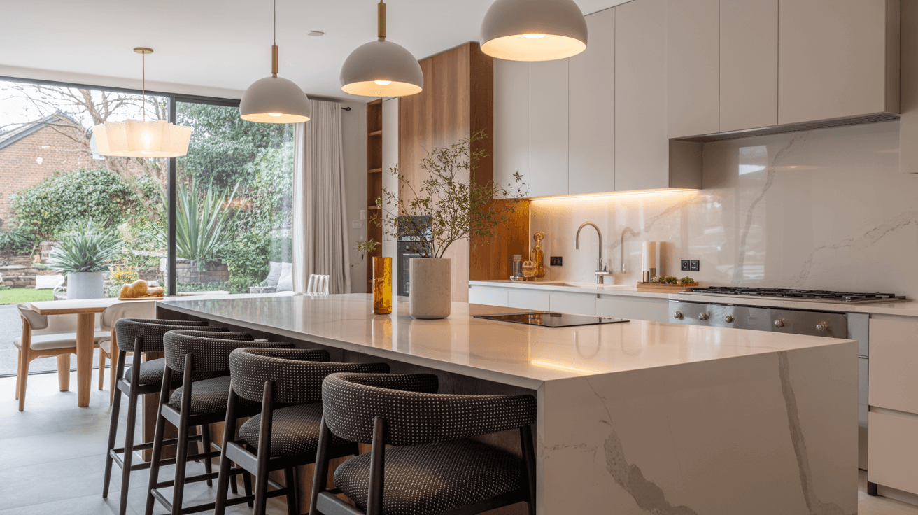 Kitchen island installation in a sociable Bexleyheath family home