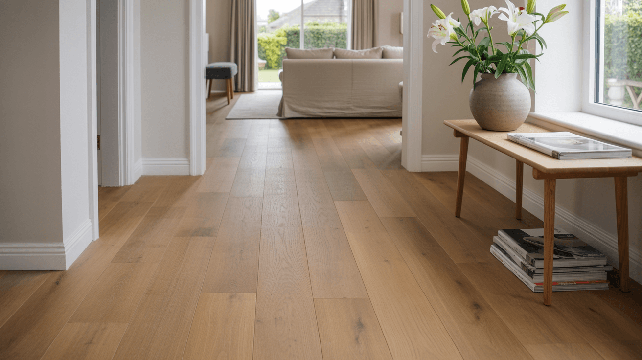 Engineered oak flooring installed in a Bexleyheath living space