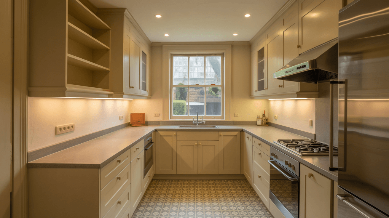 Space-optimised kitchen installation in Bexleyheath 1930s home
