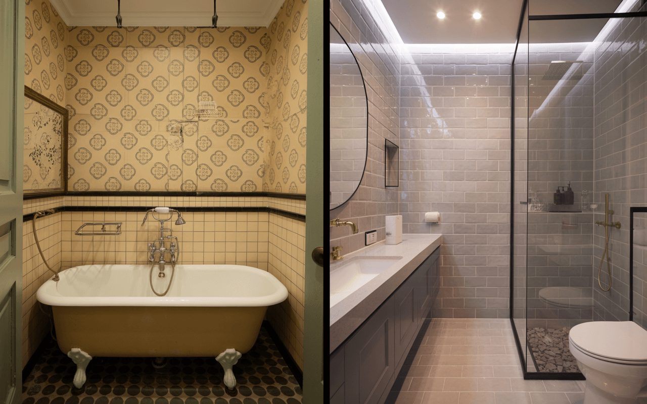 En-Suite Renovation Before and After Transformation in Welling