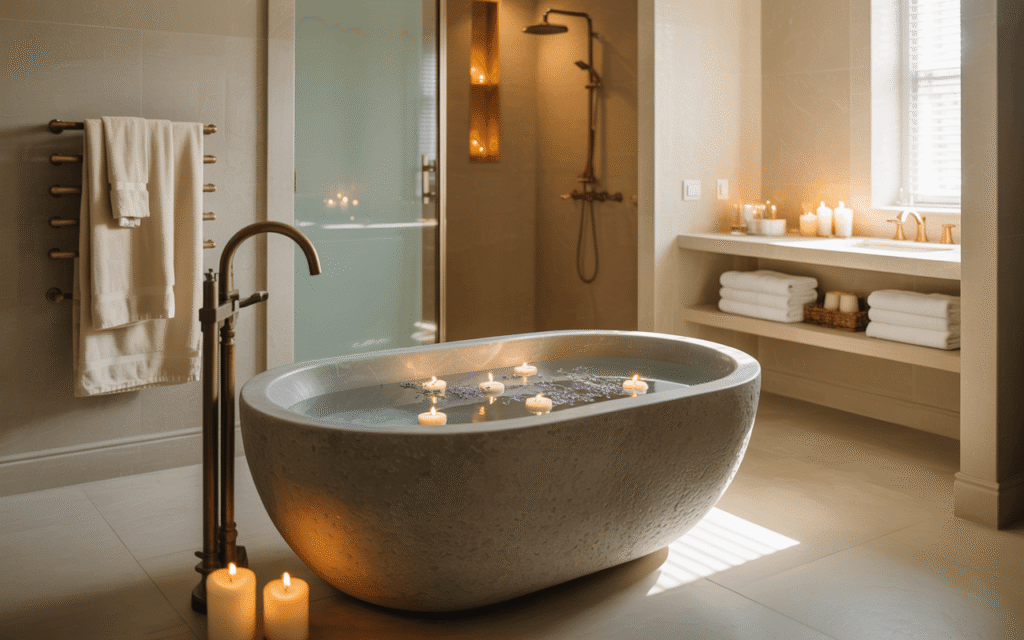 luxury spa-inspired bathroom design Welling