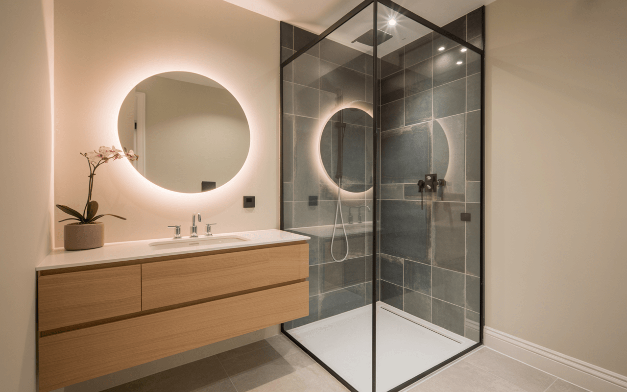 modern bathroom installation in Welling Victorian home