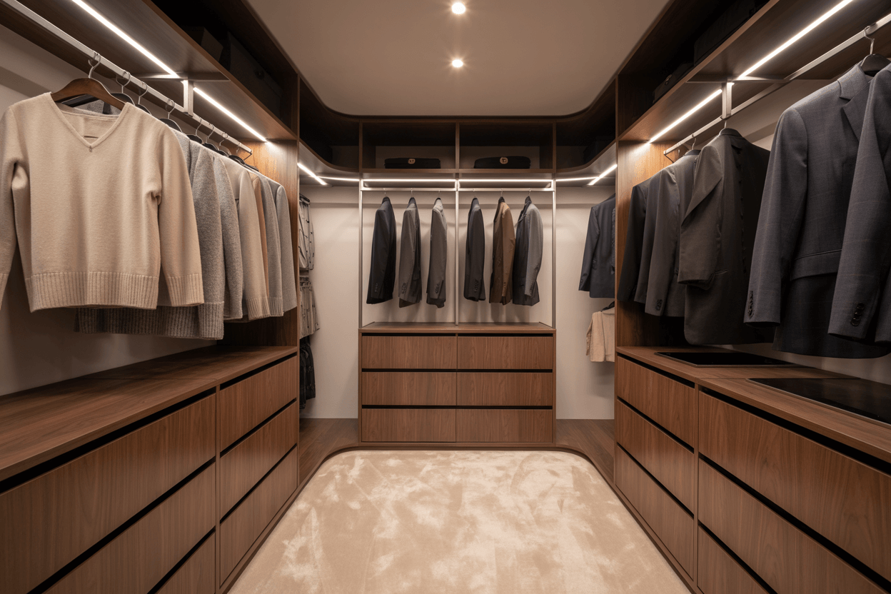 walk-in wardrobe design and installation welling