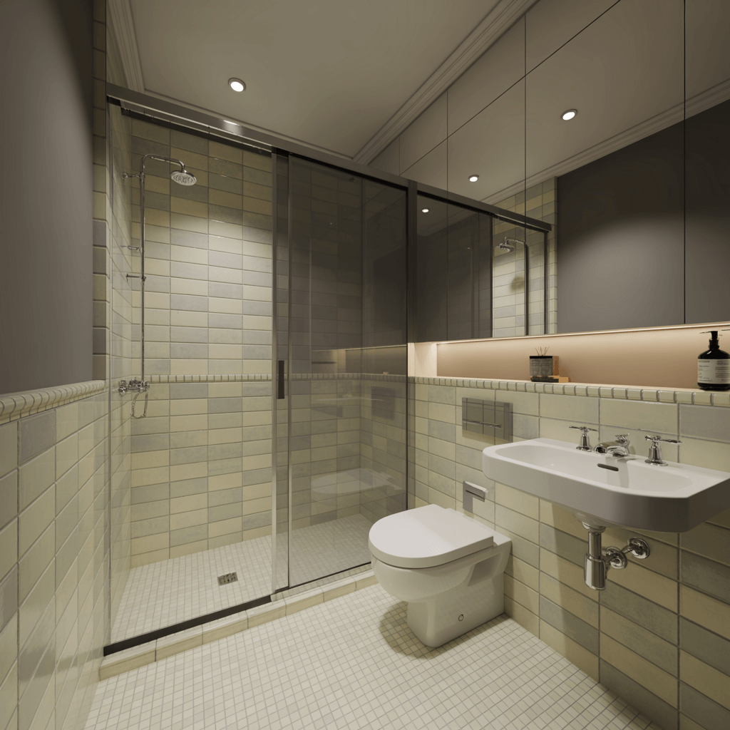 small bathroom renovation eltham space efficient layout