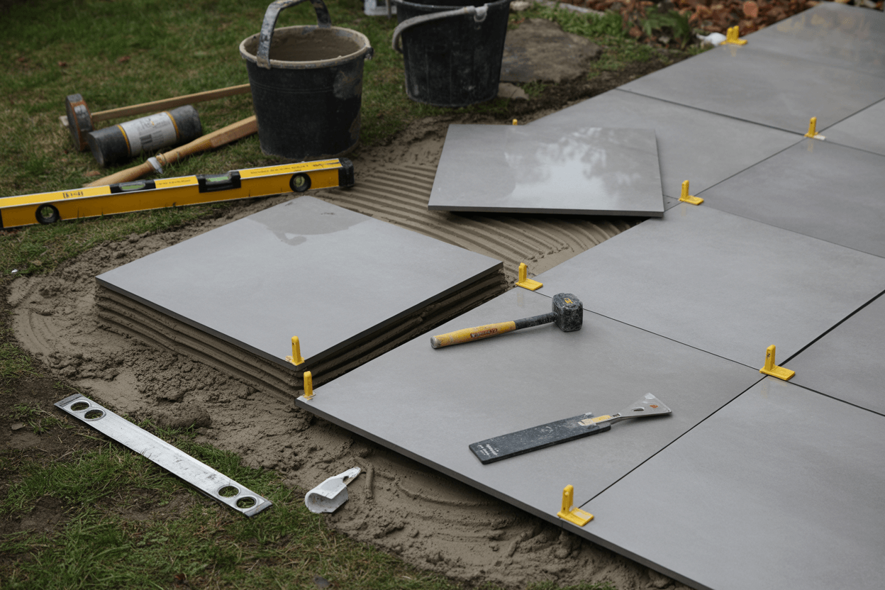 Outdoor Porcelain Patio Tiling Eltham Frost Resistant Installation